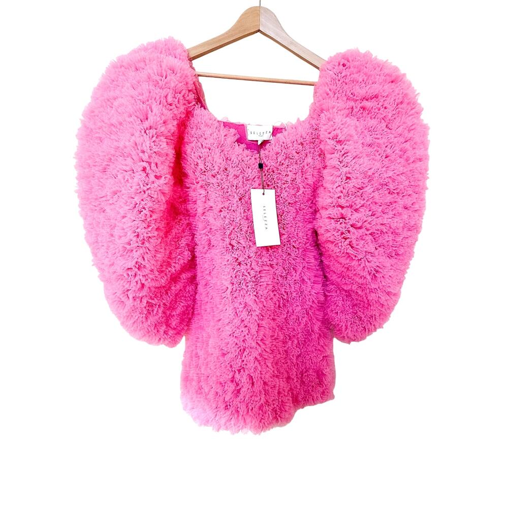 Selezza London Tulle Mini Dress Pink Blsm Dress S Statement Party Designer NWT